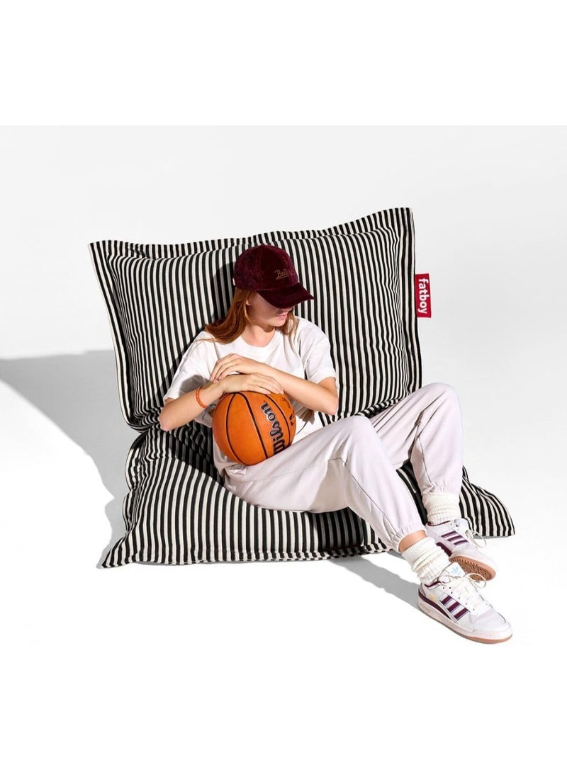 Fatboy Original Slim Terry Bean Bag | Super soft | Sturdy & durable | Washable outer bag | Designed for indoor use | 120 x 155 cm | Black Creme - Image 3